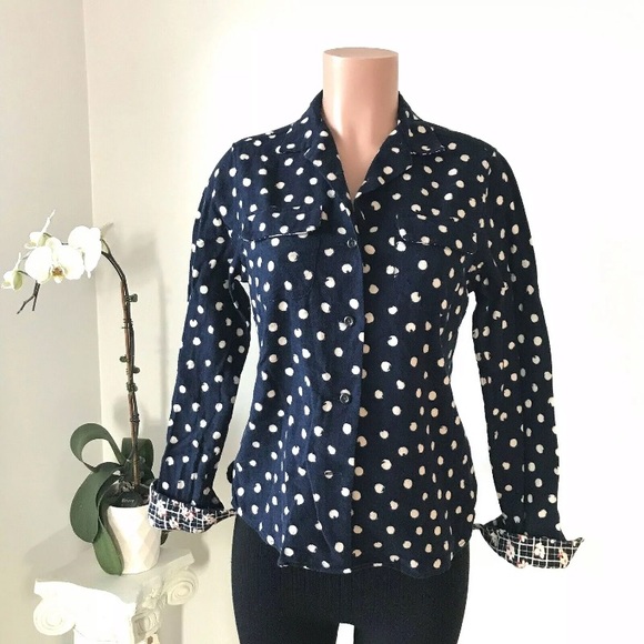 Ines De La Fressange Flannel Button Down